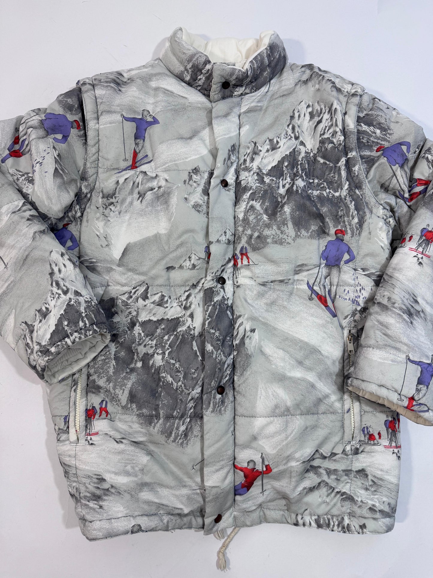 Vintage All-over Print Ski Jacket