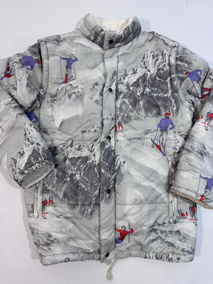 Vintage All-over Print Ski Jacket
