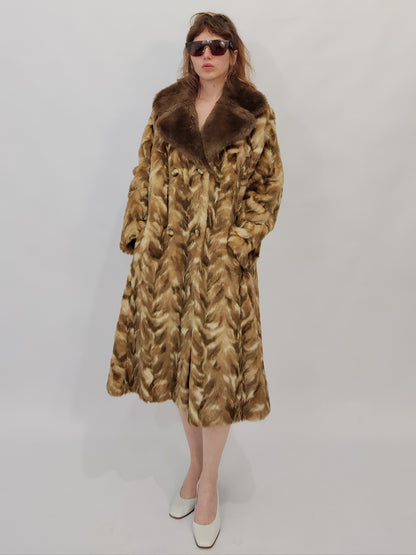 Vintage Eco-Fur Coat