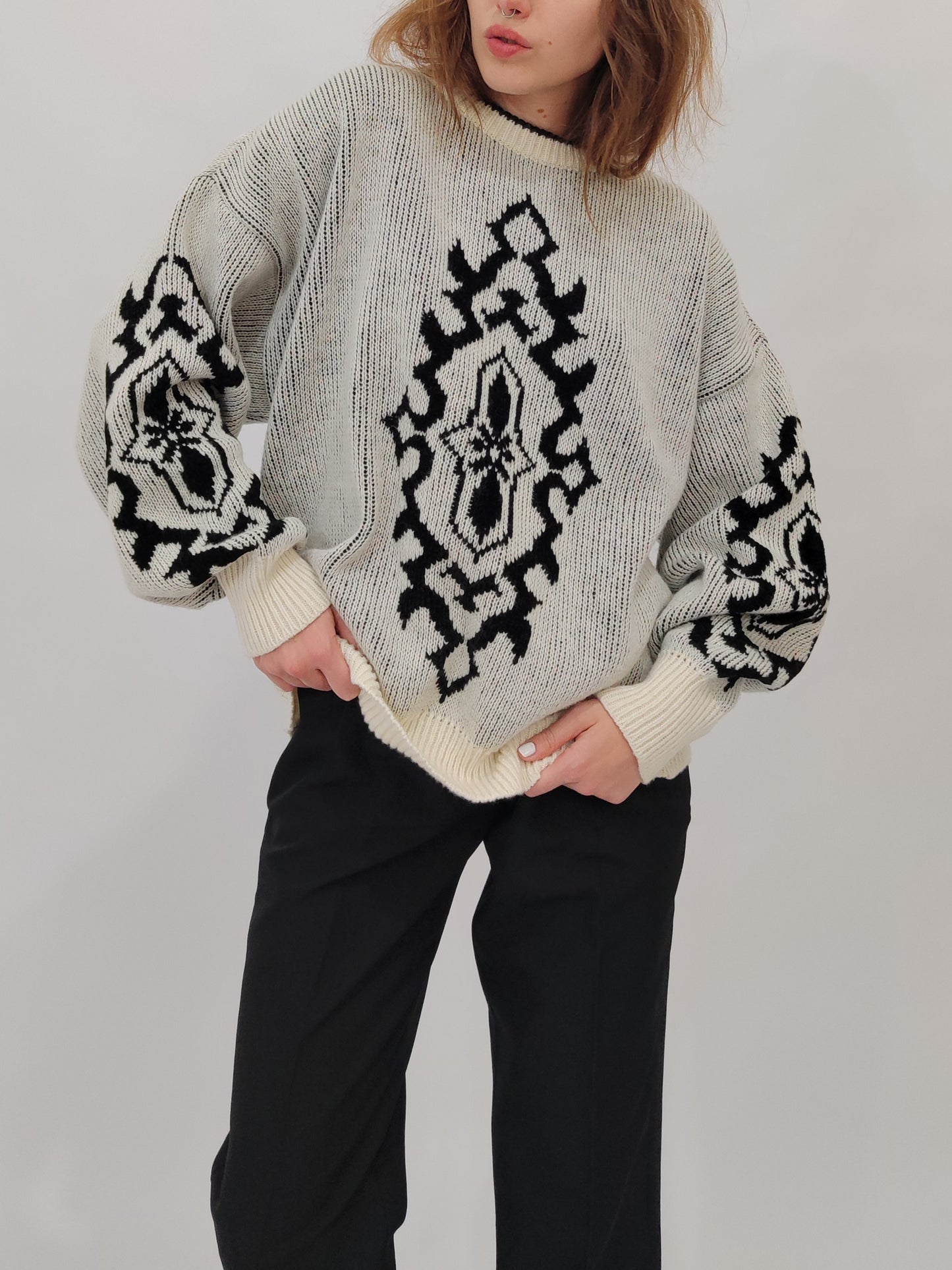 Late '80s Jacquard Pullover