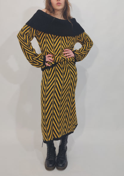 Late '90s Vintage Black&Yellow Co-Ord