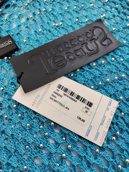 Gai Mattiolo Deadstock Fishnet Beaded Long Dress