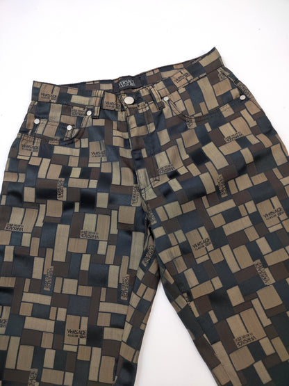 Gianni Versace V2 Vintage Nylon Trousers - Brown