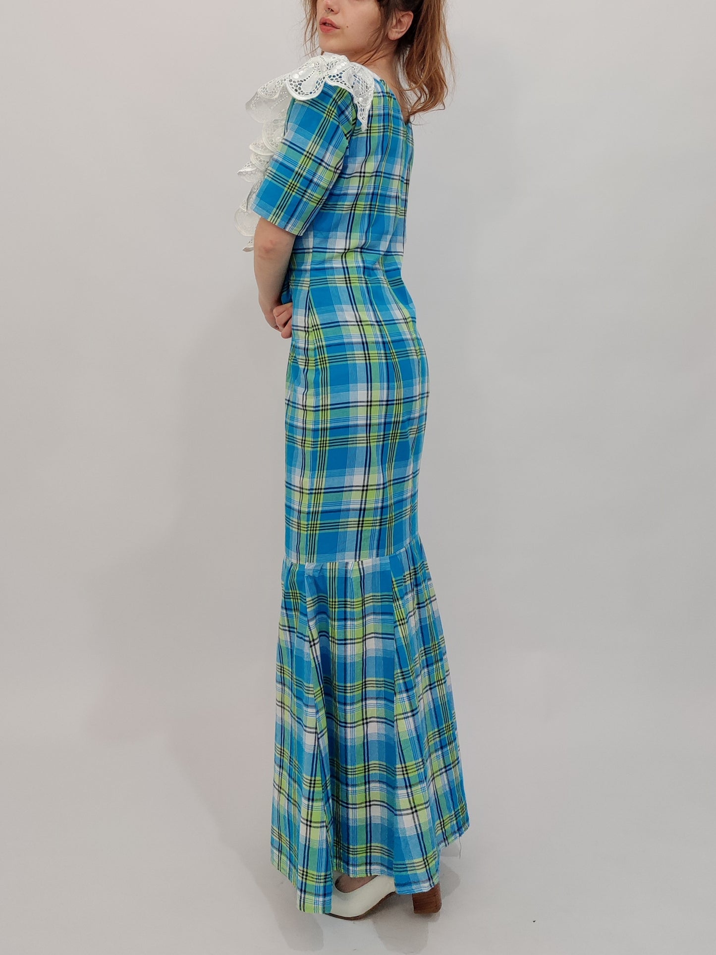 Mommy & Me - Dody Checkered Vintage Dresses