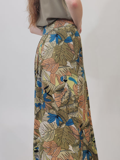 ‘80s Wide Leg Print Trousers - GC