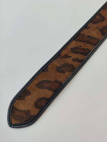 Genny Leopard Leather Belt - GC