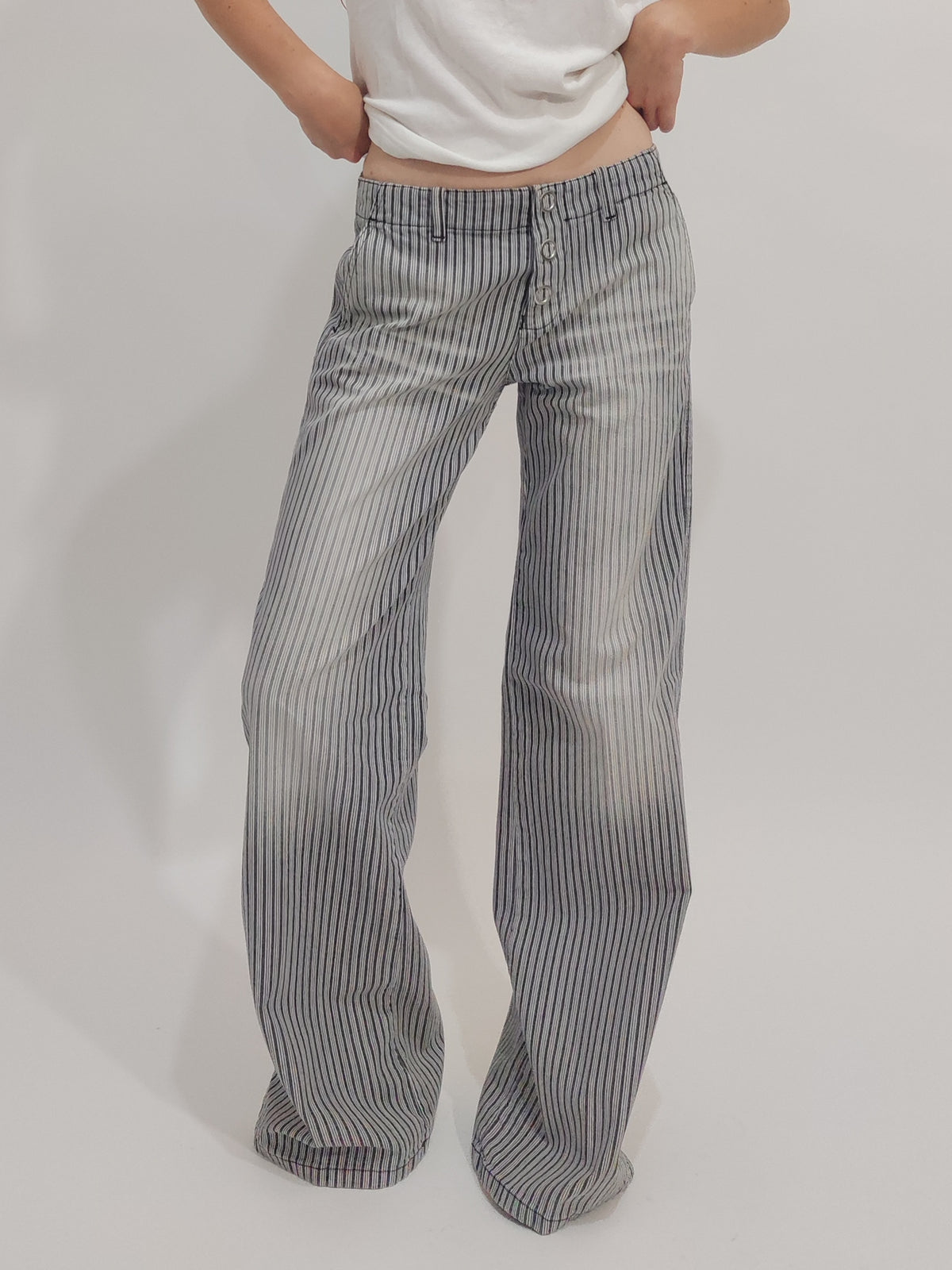Phard Deadstock Striped Wide Leg Jeans - 42IT