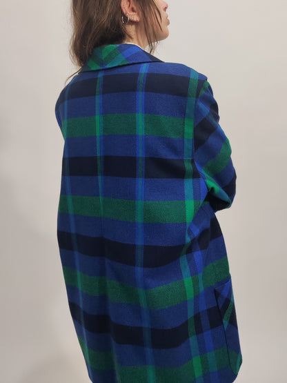 Vintage Checkered Oversized Blazer
