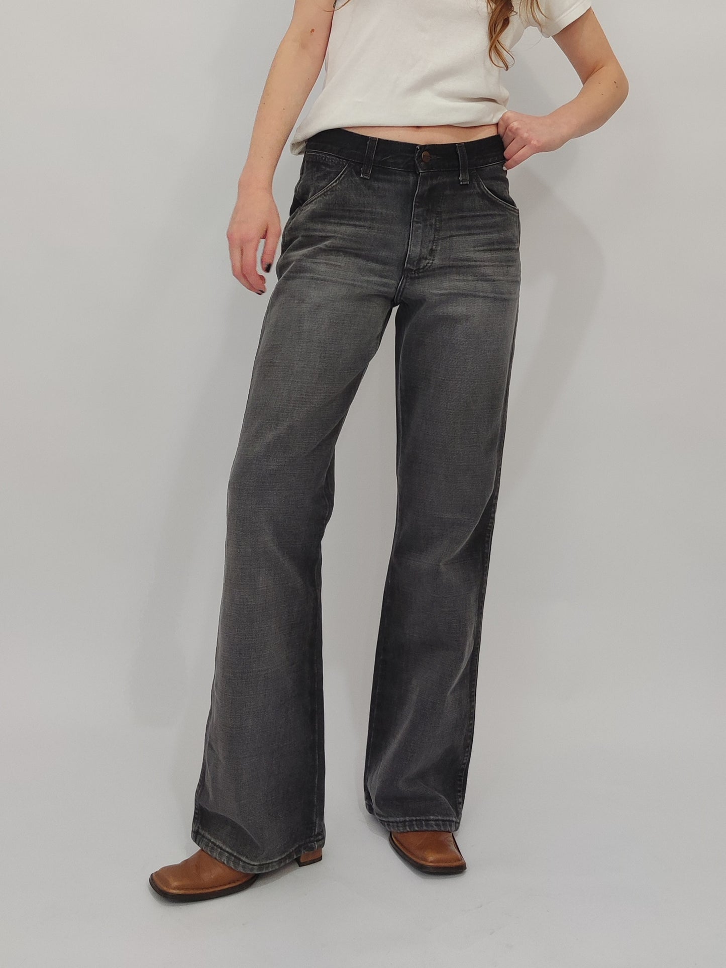 Wrangler Iced Black Flare Jeans - Deadstock