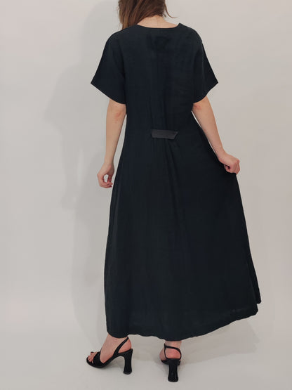 '90s Vintage 100% Linen Button Dress