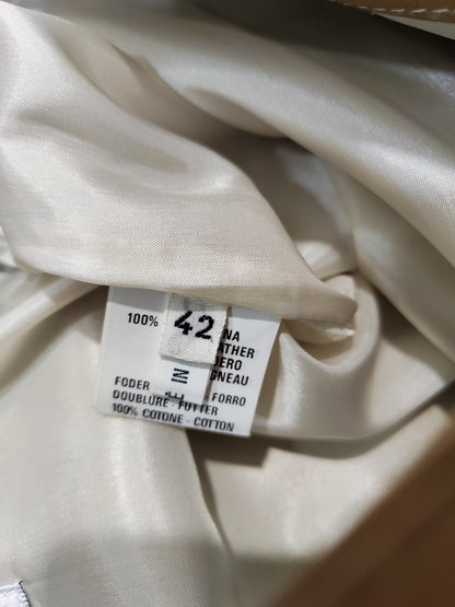 Ferrè Tan Leather Skirt