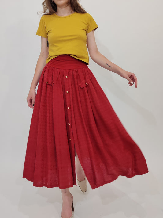 ‘80s Vintage Made in Italy Cotton Skirt