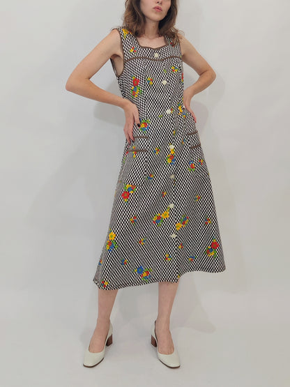 '70s Vintage Apron Dress
