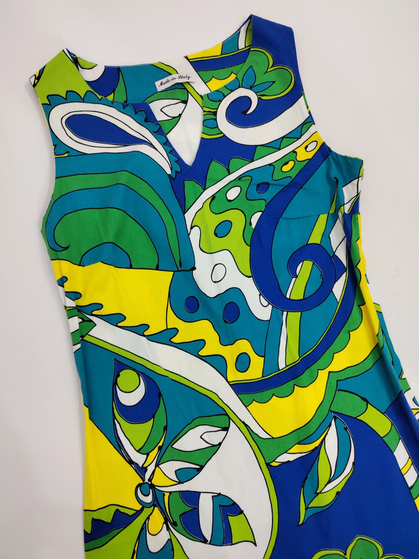 Vintage Abstract Print Dress