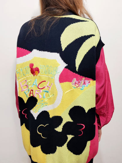 '80s Space Jeans Embroidered Vest