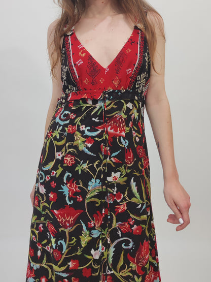 '90s Barclay Floral Dress - M