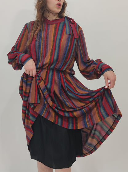 Early '80s Multicolor Dress - L