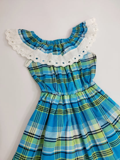 Mommy & Me - Dody Checkered Vintage Dresses