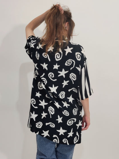 Vintage Graphic Maxi Shirt