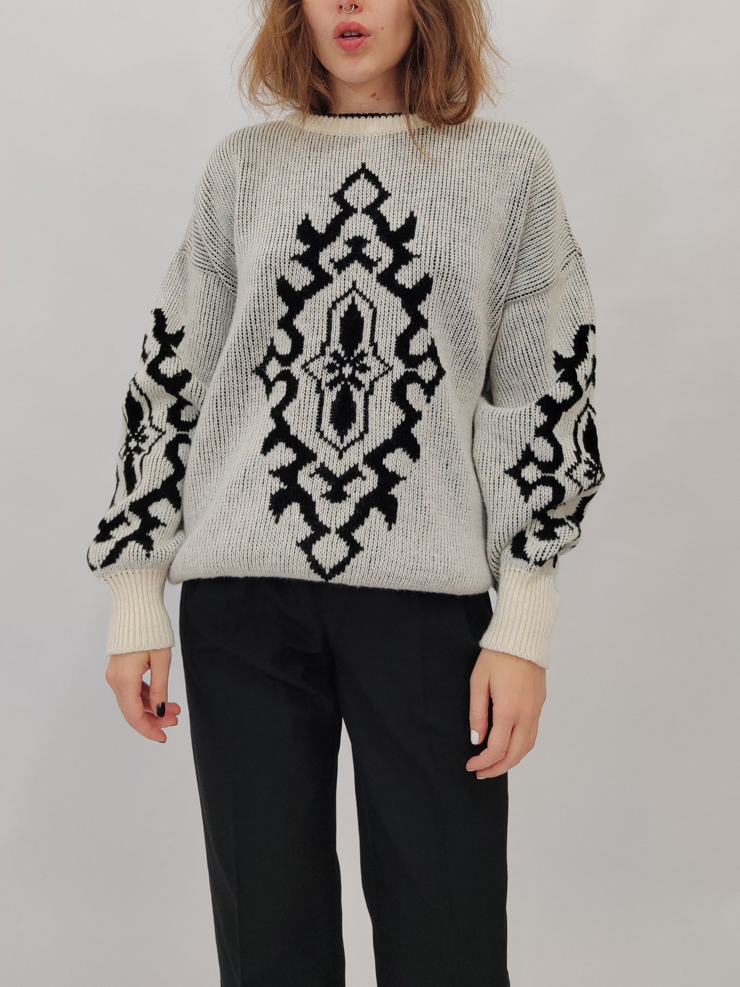 Late '80s Jacquard Pullover
