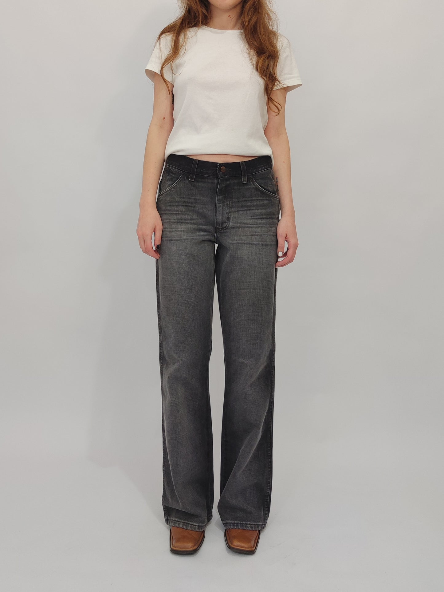 Wrangler Iced Black Flare Jeans - Deadstock