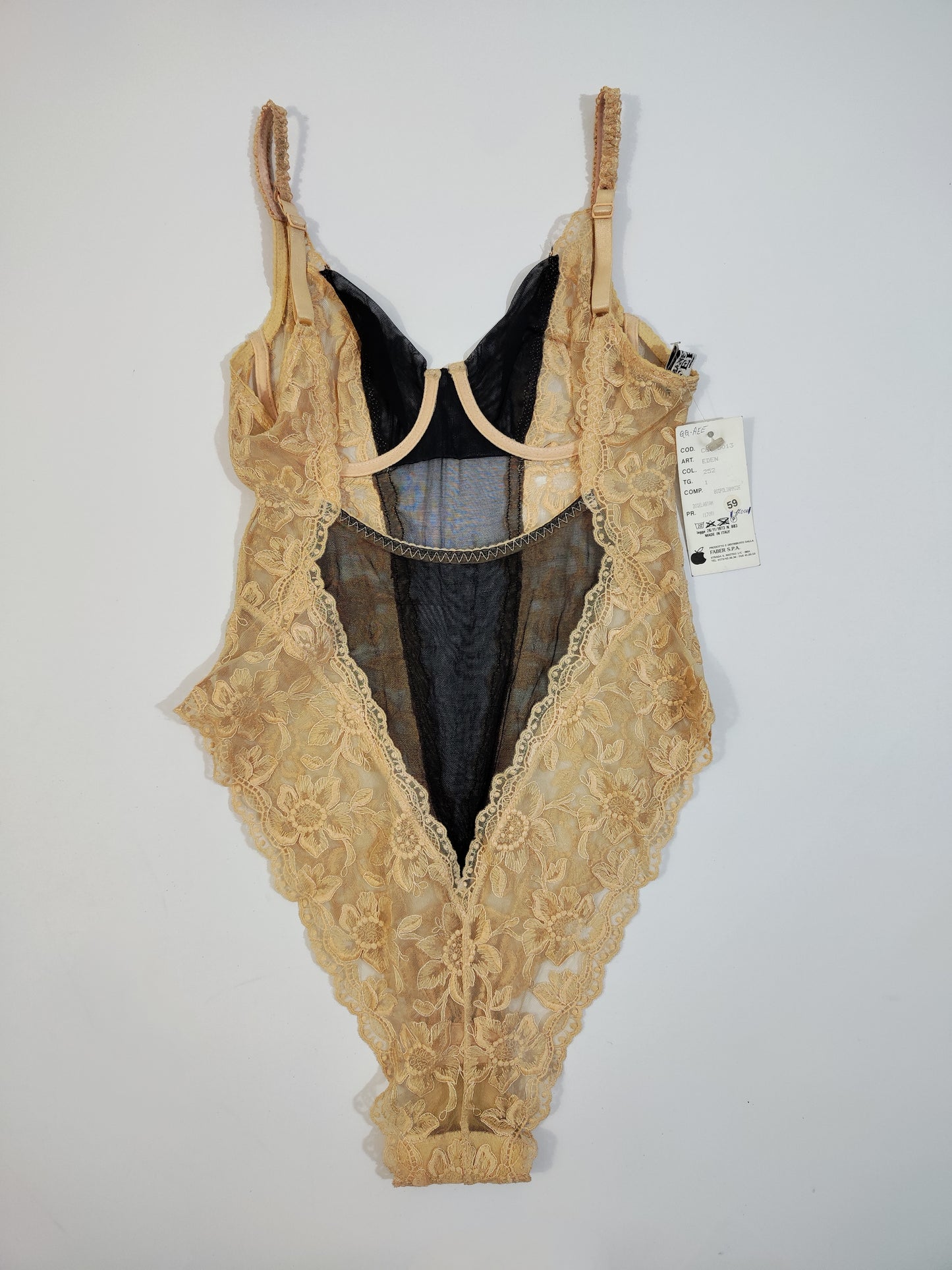 Archive - Gianfranco Ferré Deadstock Lace Bodysuit (NUDE)