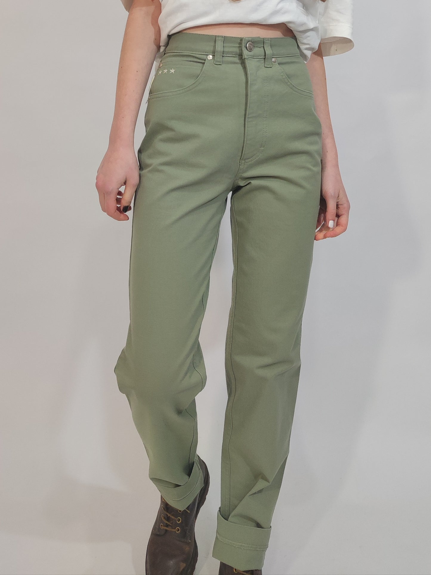 Sage Green Made in Italy Deadstock Jeans