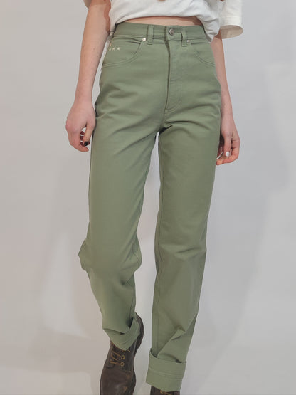 Sage Green Made in Italy Deadstock Jeans