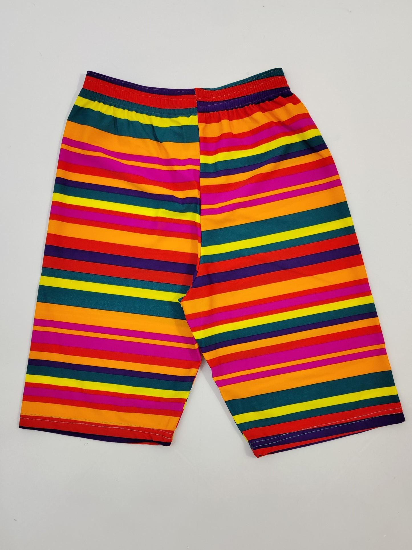 Vintage Biker Shorts - Striped