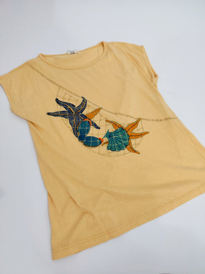 '80s Starfish Print Top