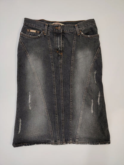 Y2K Denim Pencil Skirt