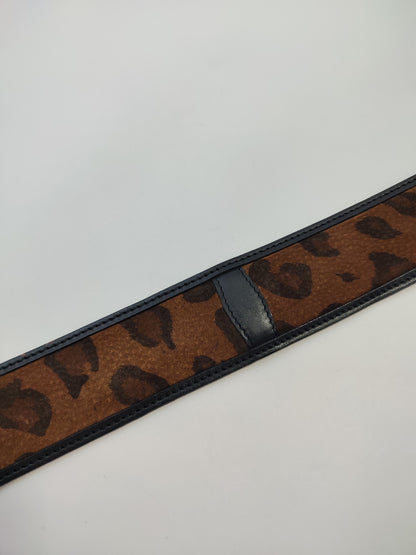 Genny Leopard Leather Belt - GC