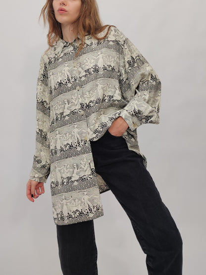 Vintage Trompe-L'Oeil Print Shirt