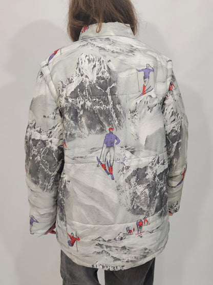 Vintage All-over Print Ski Jacket