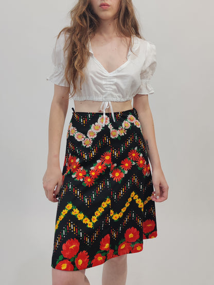 '70s Vintage A-Line Skirt