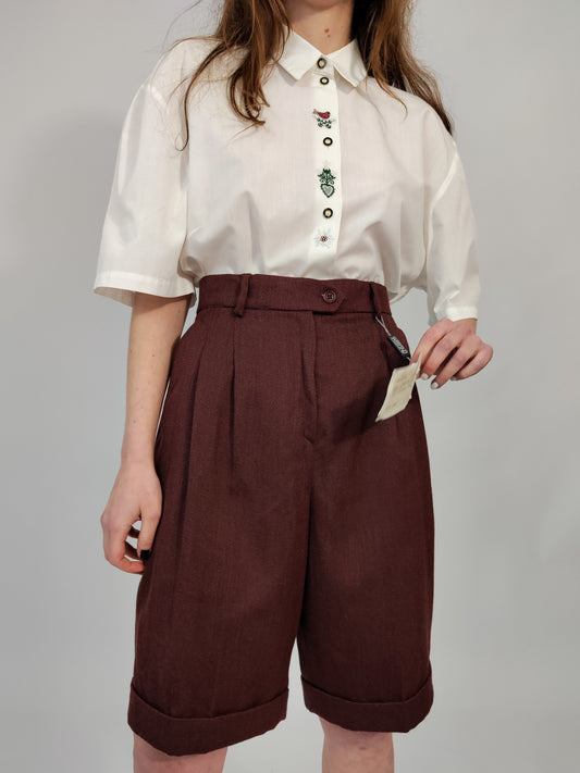 MaxMara Weekend Deadstock Wool Shorts - Size L