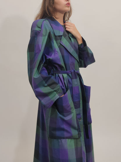 Made in Korea Vintage Checkered Trench