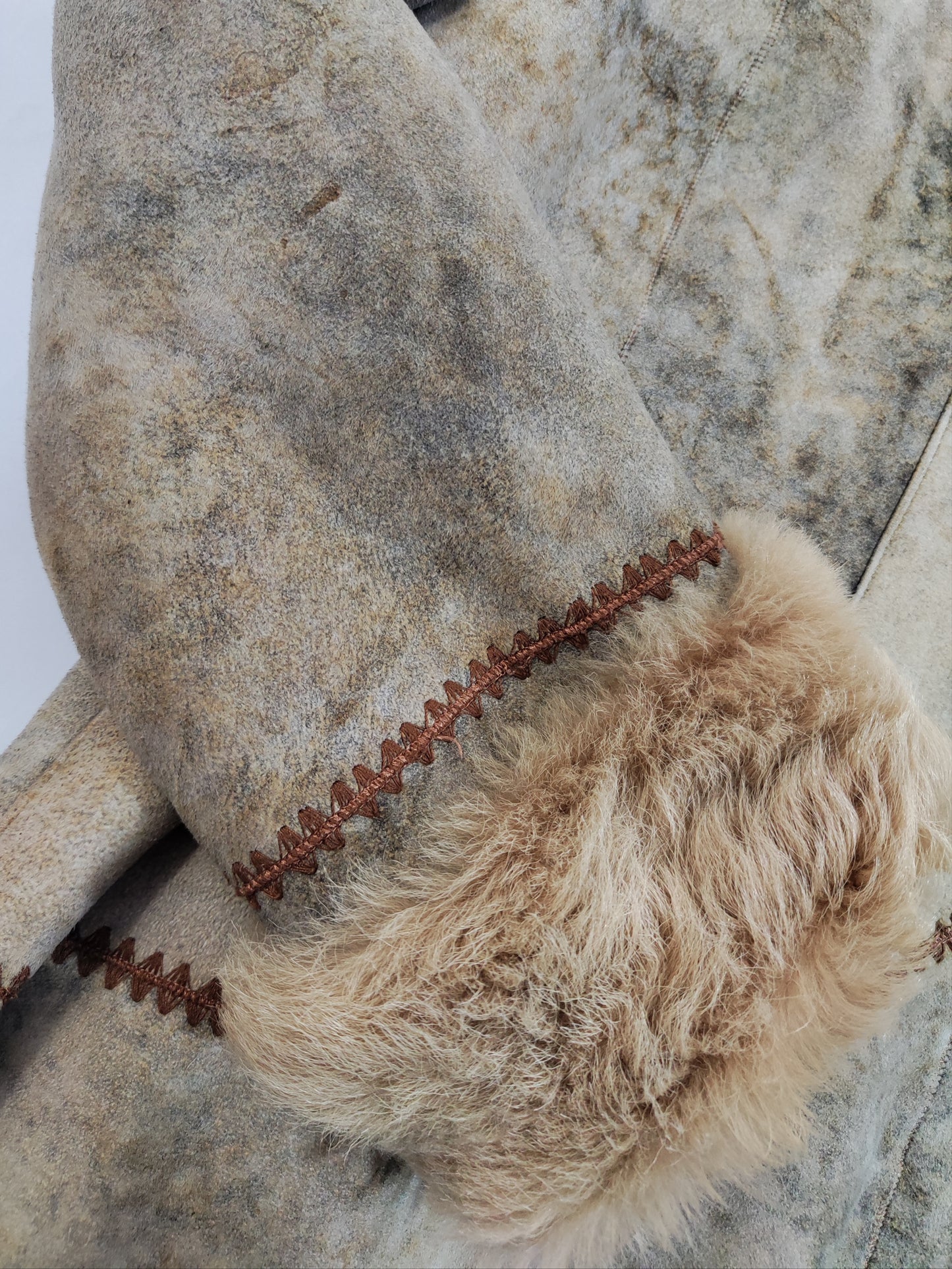 '90s Boho Shearling Coat