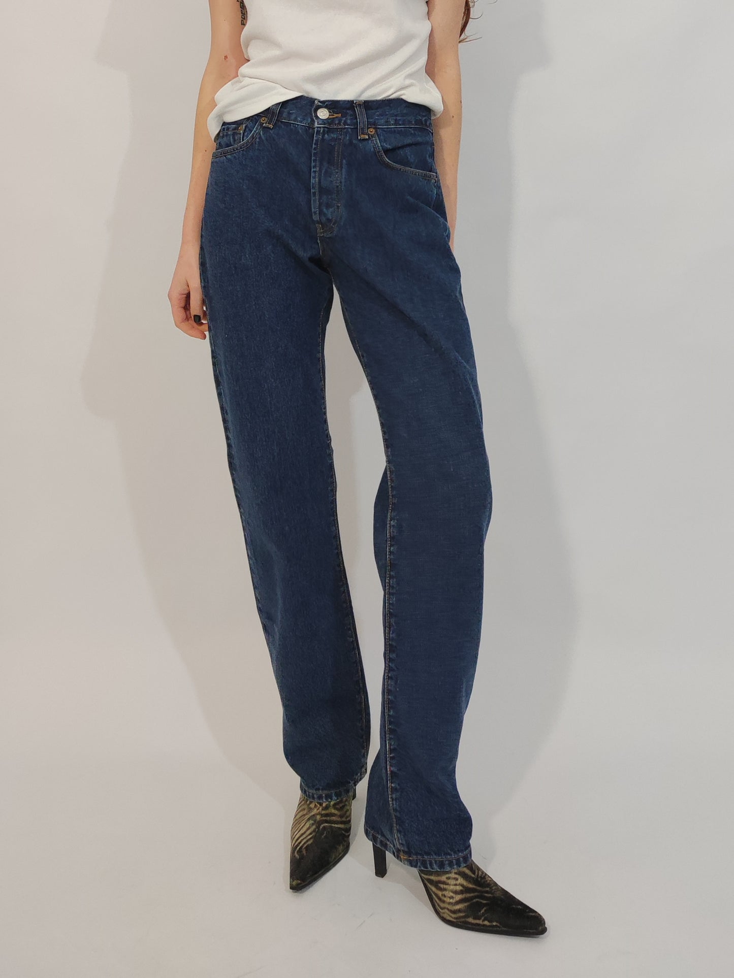 Rifle Straight Leg Deadstock Jeans - Dark Wash - Size 30-32
