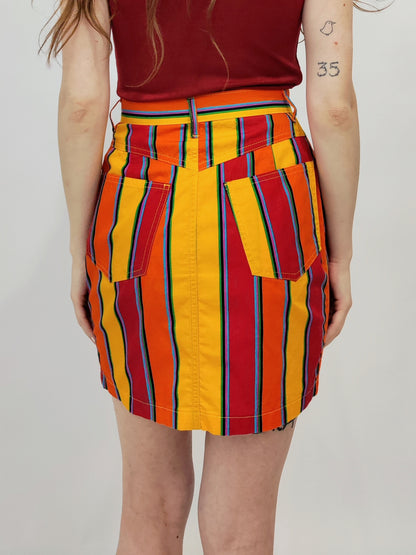 Stefanel Striped Vintage Skirt