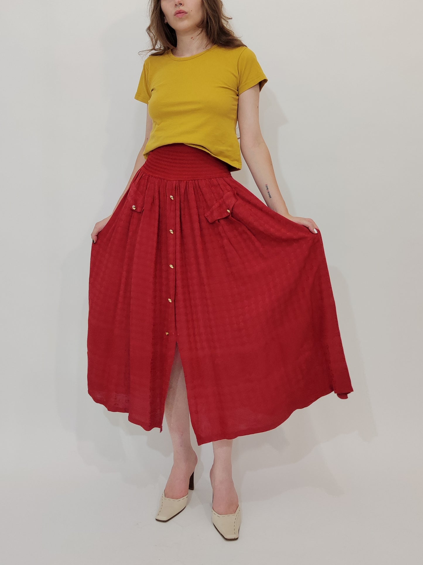 ‘80s Vintage Made in Italy Cotton Skirt