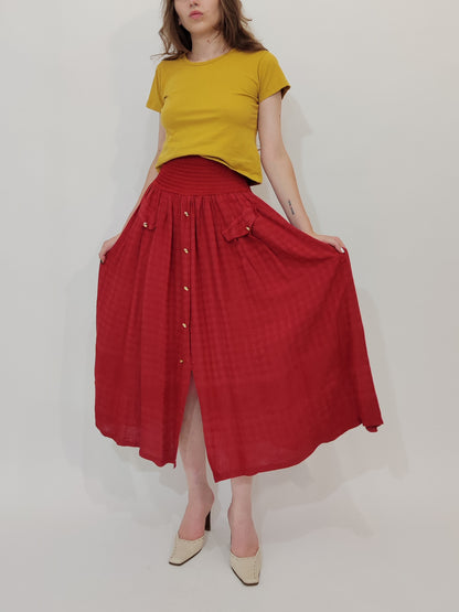 ‘80s Vintage Made in Italy Cotton Skirt