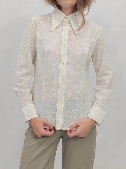 '70s Floral Jacquard Shirt