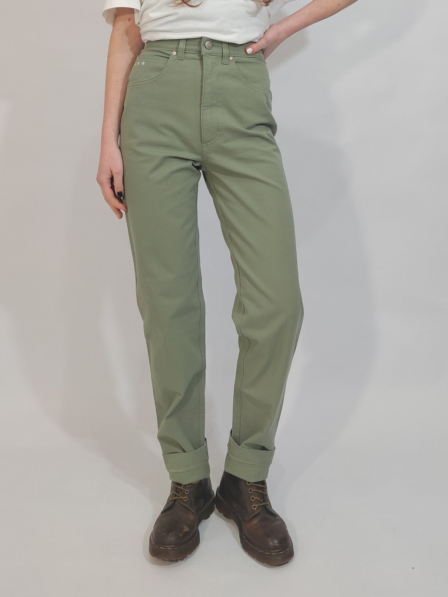 Sage Green Made in Italy Deadstock Jeans