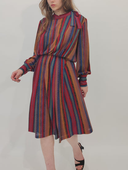 Early '80s Multicolor Dress - L