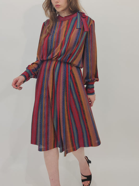 Early '80s Multicolor Dress - L