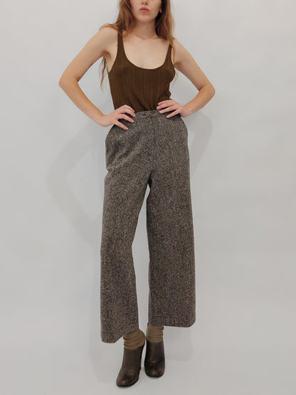 Les Copains Wide Leg Cropped Pants - Deadstock