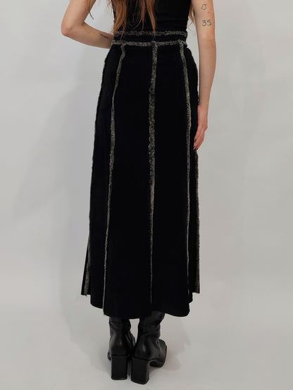 Vintage Leather Long Skirt