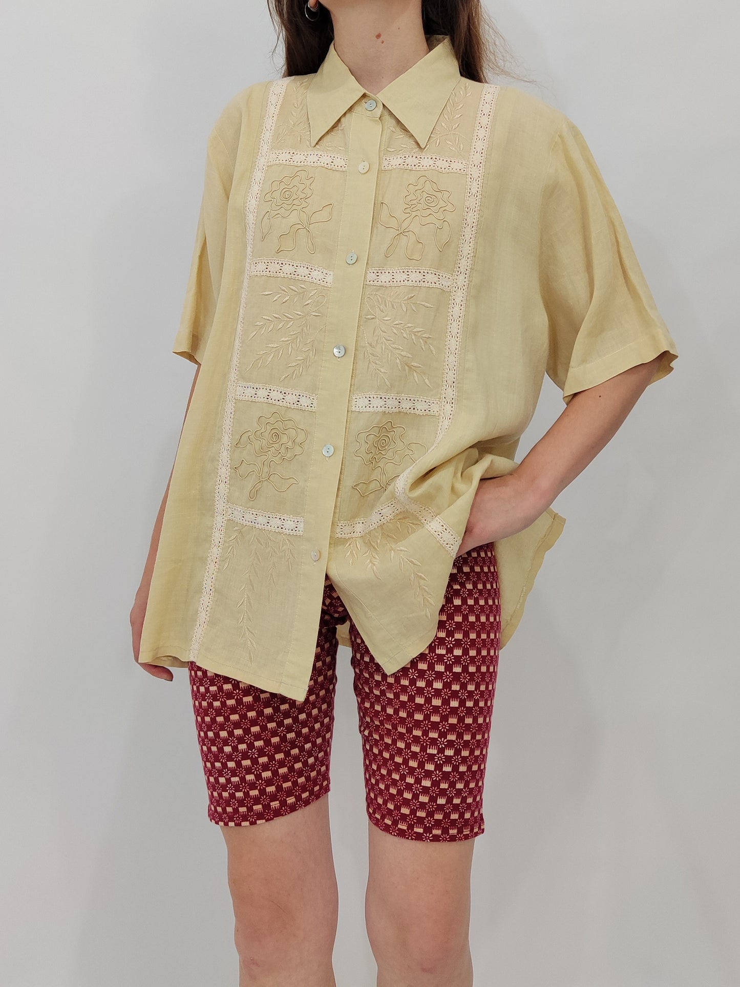 Embroidered Linen Shirt