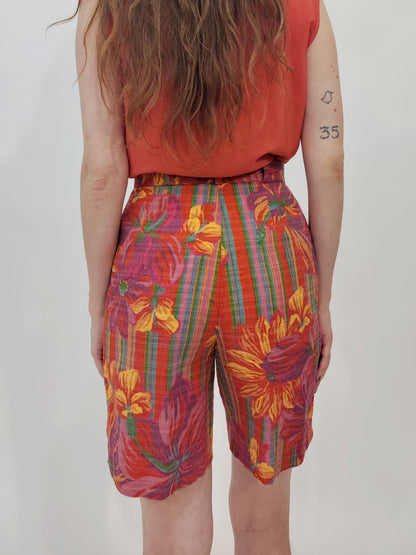 '80s Vintage Shorts, Linen + Cotton, XS